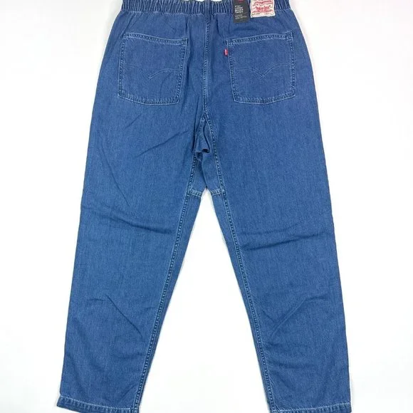 Levi's Premium Stay Loose Boxer Taper Denim Hemp Mens Medium Jeans Chill Tech - Picture 10 of 12